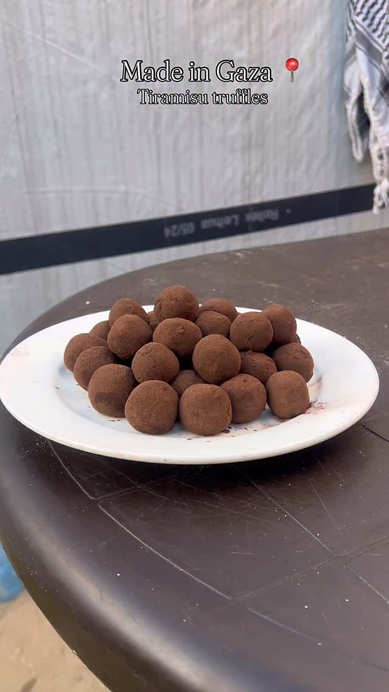 Tiramisu Balls โ Bite-sized tiramisu โ mascarpone, coffee and crushed biscuits rolled in cocoa.